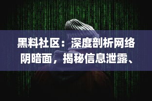 黑料社区：深度剖析网络阴暗面，揭秘信息泄露、欺诈和黑市交易的秘密世界 v0.4.4下载